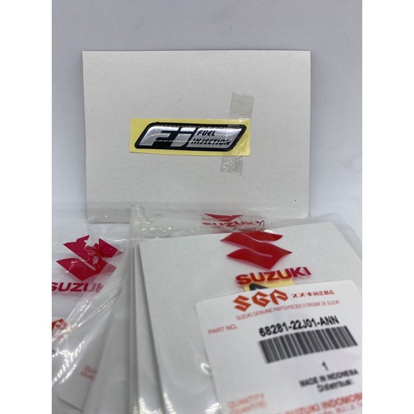 Tem chữ fi dán ốp đầu satria raider fi suzuki