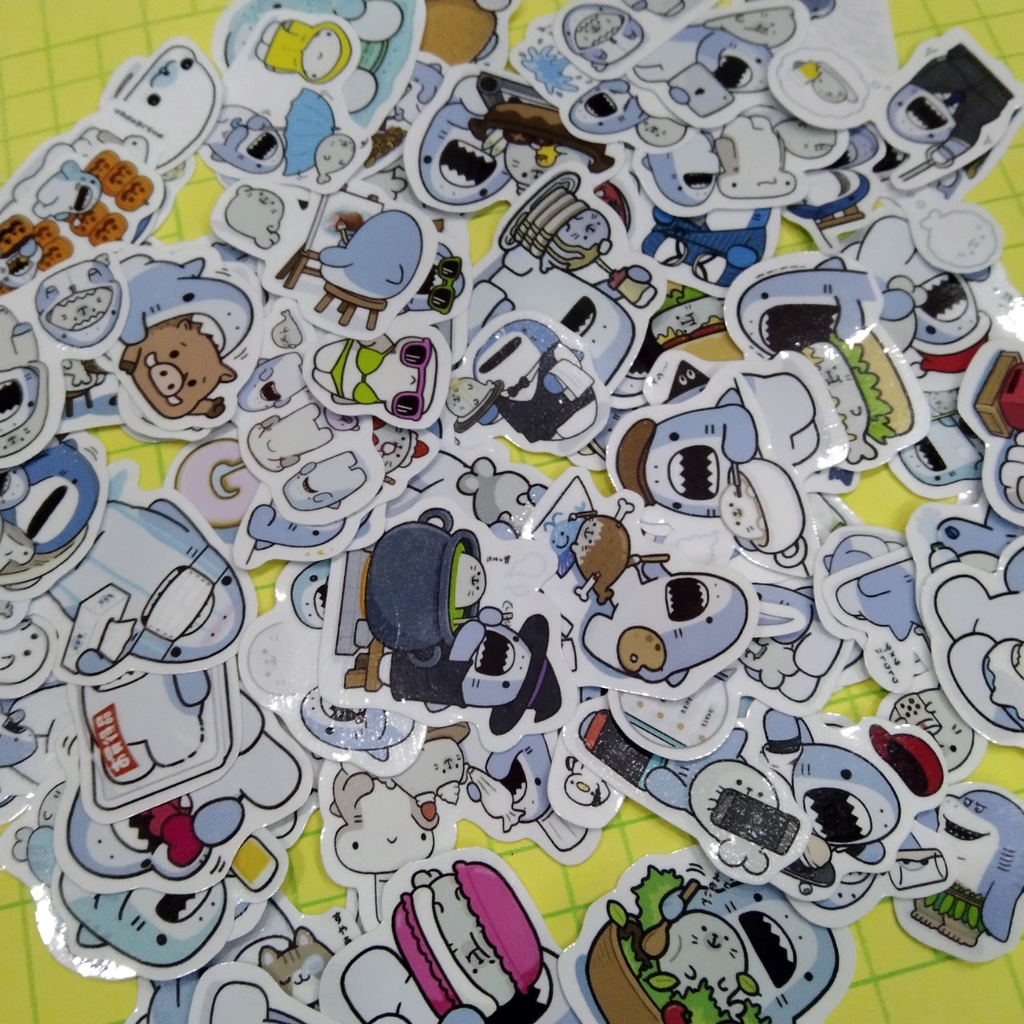 Sticker/ Hình dán cá Mập Nhật Bản