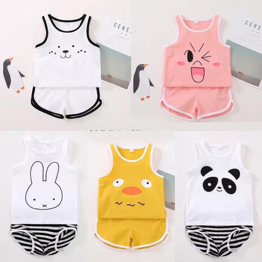 Bộ ba lỗ quần đùi 100% Cotton cho bé từ 4-17 kg - QA10