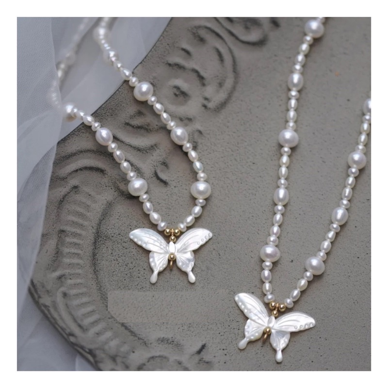 Dây handmade bướm xà cừ phối tra.i nước ngo.t - Triple God