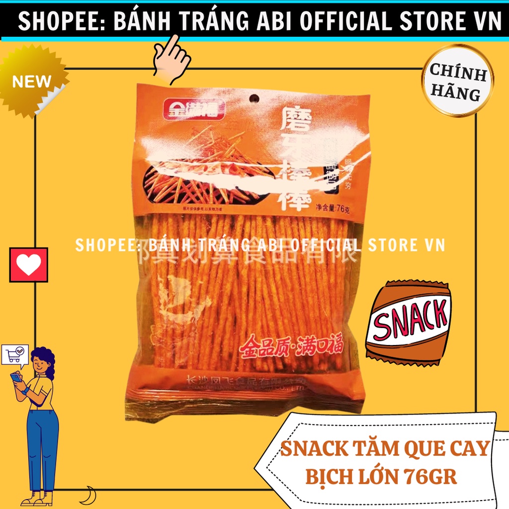 [MÓN ĂN TUỔI THƠ] SNACK BIM BIM TĂM QUE CAY gói 25g