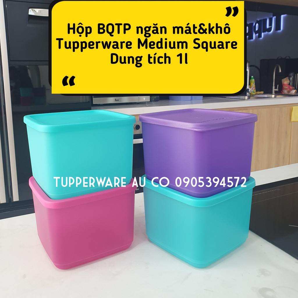 Hộp BQTP Medium Square 1l Tupperware (1)