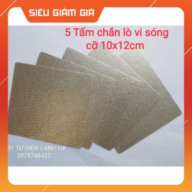 Set 5 tấm chắn lò vi sóng 10x12cm - Bạc chắn sóng Lvs