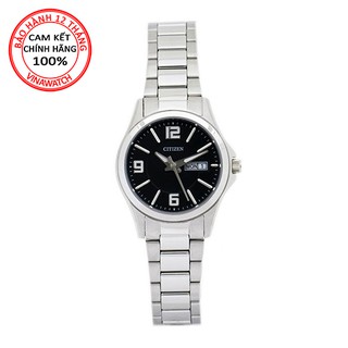 Đồng hồ nữ citizen dây kim loại pin kính cứng eq0591-56e