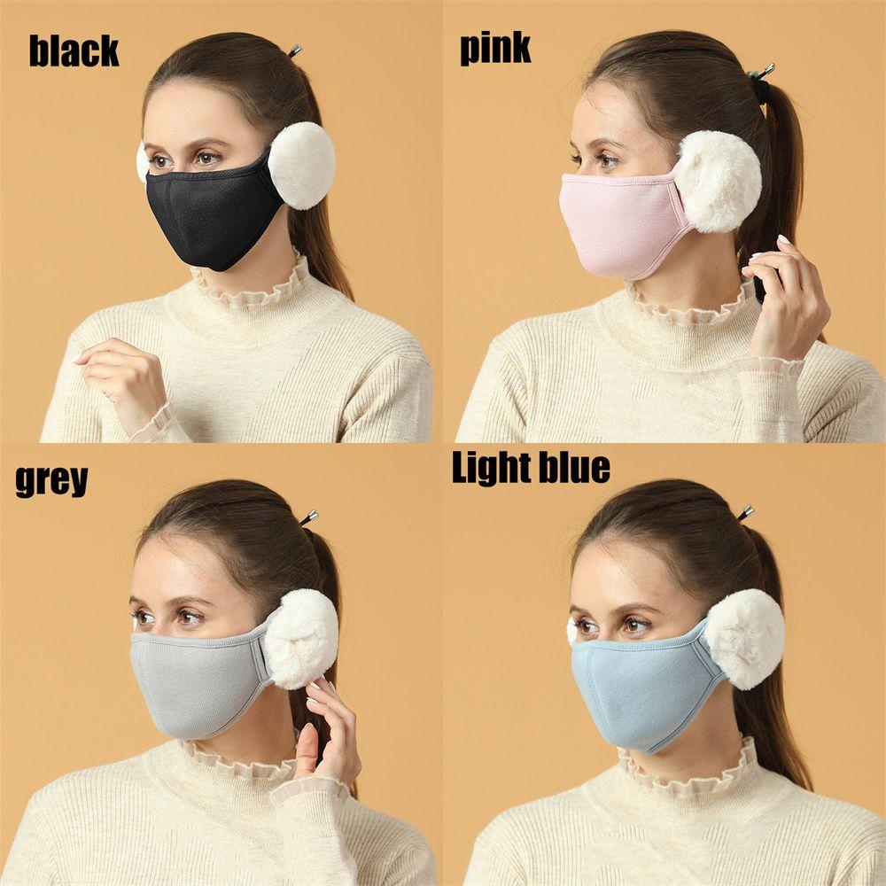 Chụp Tai Giữ Ấm Mùa Đông 2 Trong 1 Bằng Vải Cotton Cho Nam / Nữ
