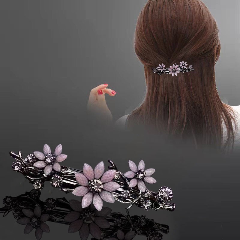 Kẹp Tóc Hoa Cúc Đính Đá Phong Cách Hàn Quốc Cho Nữ
