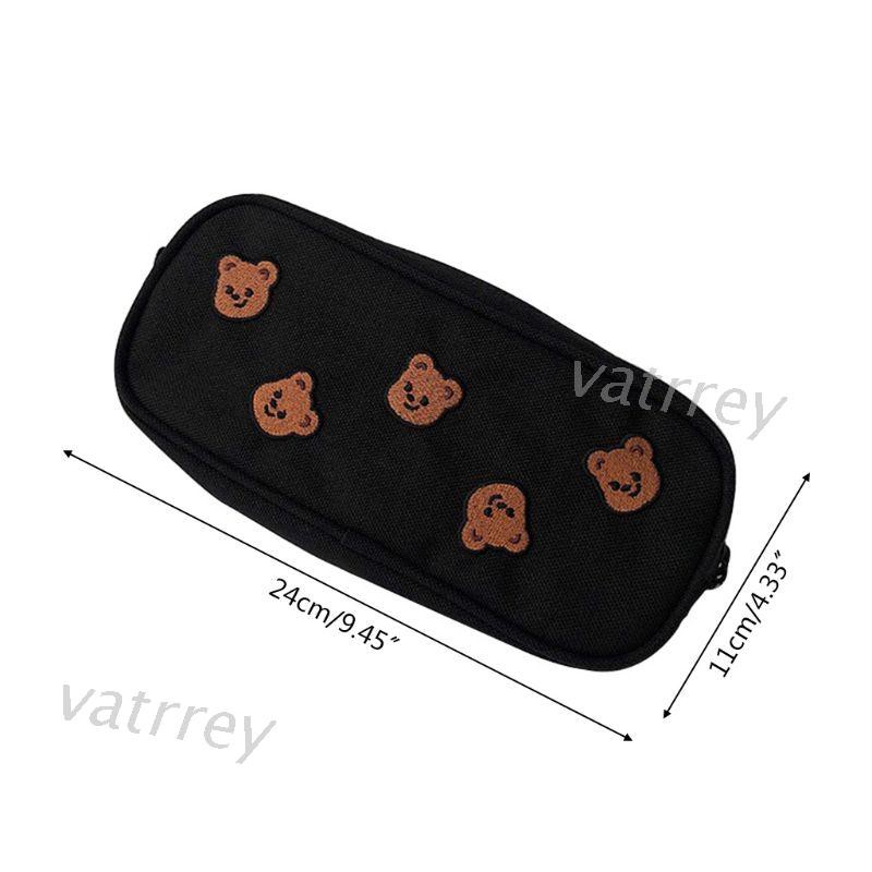 Túi Đựng Bút Thêu Hình Gấu Dễ Thương