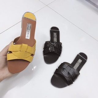 Dép lê zara vân rắn