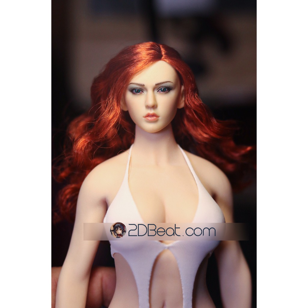 [Có Sẵn] Mô hình 1/6 Búp bê Silicone fullset Body + Head tóc đỏ + Bikini + Base chính hãng