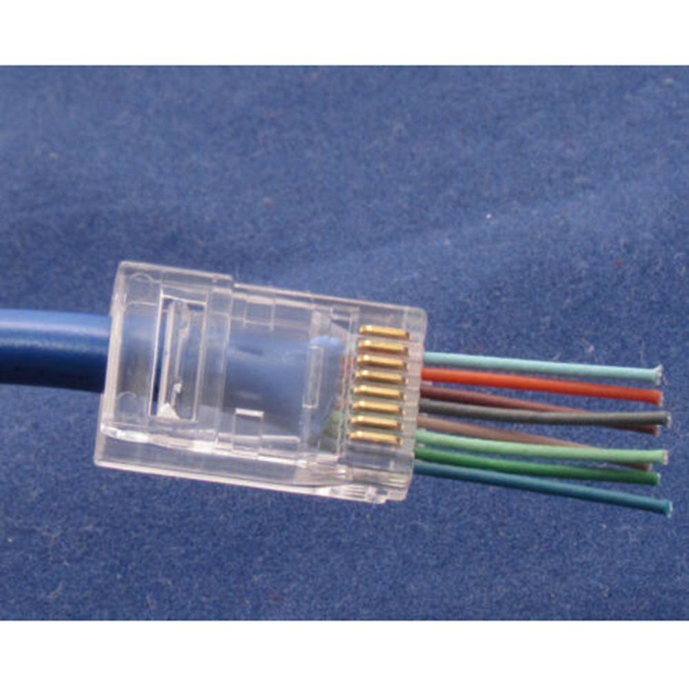 Bộ 100 Đầu Nối Dây Cáp Mạng Cat5 Cat5e Cat6