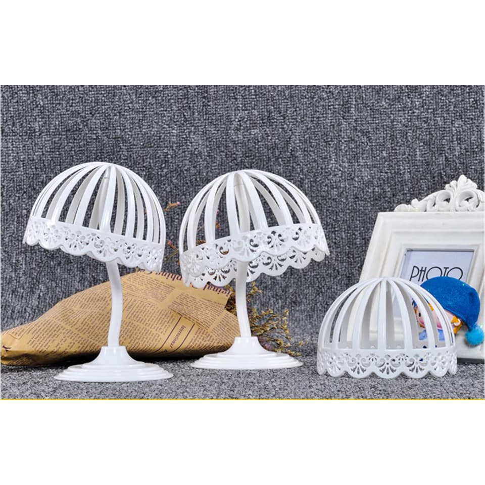 Nấm chụp mũ, giá treo mũ, Khung nhựa đội mũ để bàn