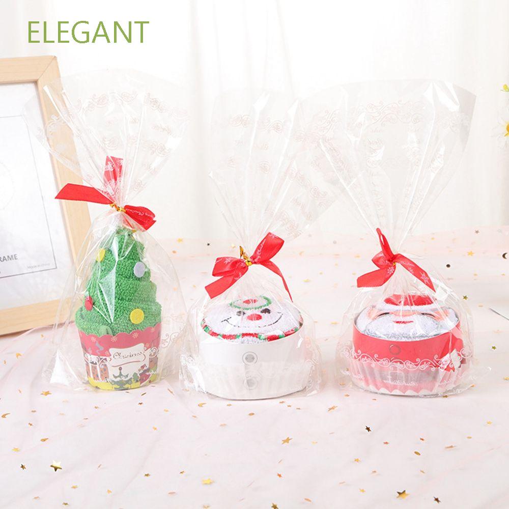 Khăn lau bằng cotton hình bánh chủ đề giáng sinh bằng cotton dùng để trang trí nhà cửa vào noel/ làm quà tặng năm mới