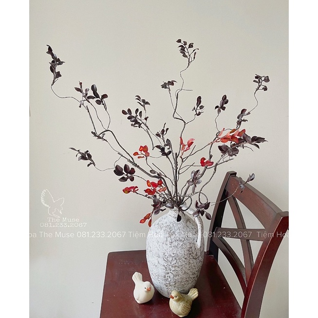 Dã Mai Diệp - Mô Phỏng Bách Tháp Săc Thu- Cành Lá Decor - Chất Liệu Cao Cấp