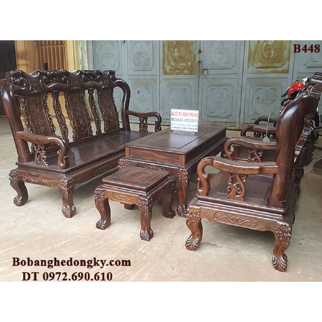 Bộ bàn ghế gỗ đẹp giá siêu rẻ B448