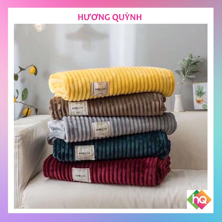 Chăn nhung tuyết kẻ tăm, chăn văn phòng 2mx2m2 hàng cao cấp, nhiều màu siêu mềm mịn