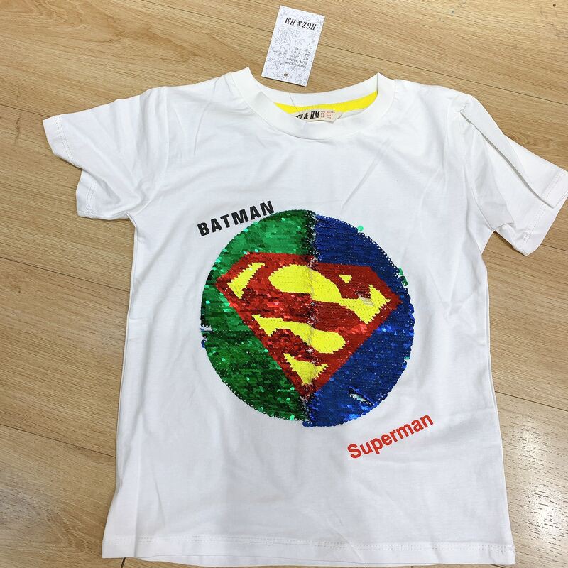 Aó hm trắng superman lật hình ❤️ FREESHIP ❤️ Aó hm trắng superman lật hình cho bé
