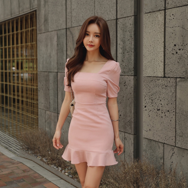 Đầm Đuôi Cá Ôm Eo Thời Trang Hàn Quốc Cho Nữ