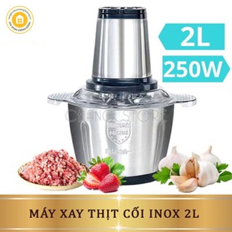 (300W BH 1Máy say thịt đa năng dung tích 2 lít, công suất 250 cực khỏe,say thịt cá, rau củ,cối INox cực bền.