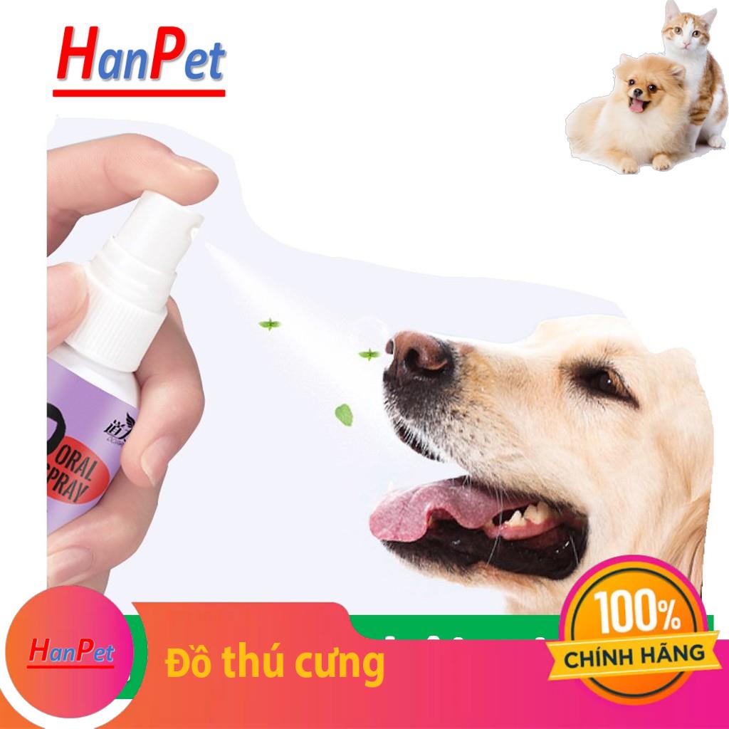 HCM- ORAL SPAY PET chai lớn 120ml Xịt chống hôi miệng chó Xịt vệ sinh khử mùi hôi răng miệng cho chó mèo
