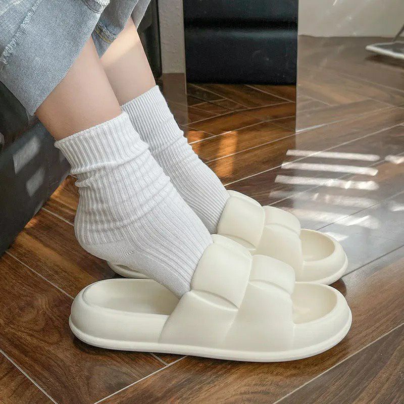 Dép Nữ Chao Quai Ngang Nữ Trơn Hàng Nhẹ Êm Chân