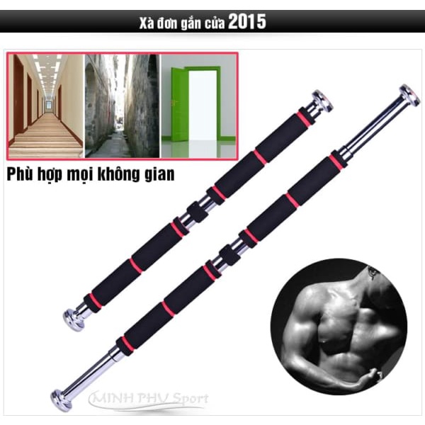 Thanh Tập Xà Đơn Treo Tường Gắn Cửa Kích Thước 80-150cm Có Thể Tùy Chỉnh Phù Hợp Tập Gym Tại Nhà Tăng Cơ Bắp