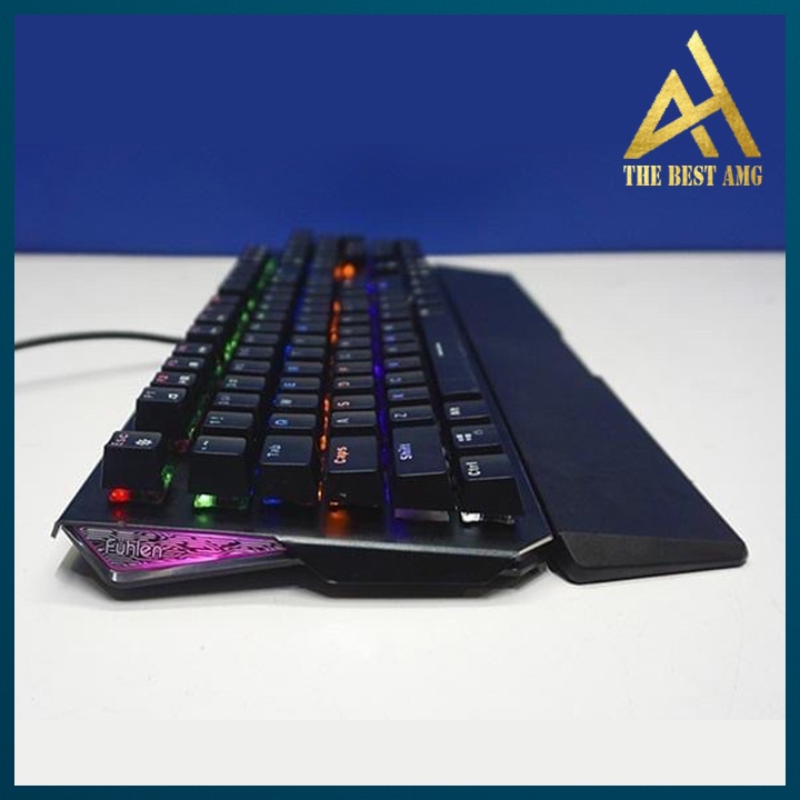 Bàn Phím Cơ Gaming Keycap Xuyên Led Đổi Màu Fuhlen Destroyer Bàn Phím Máy Tính Laptop Có Dây Keyboard Chơi Game