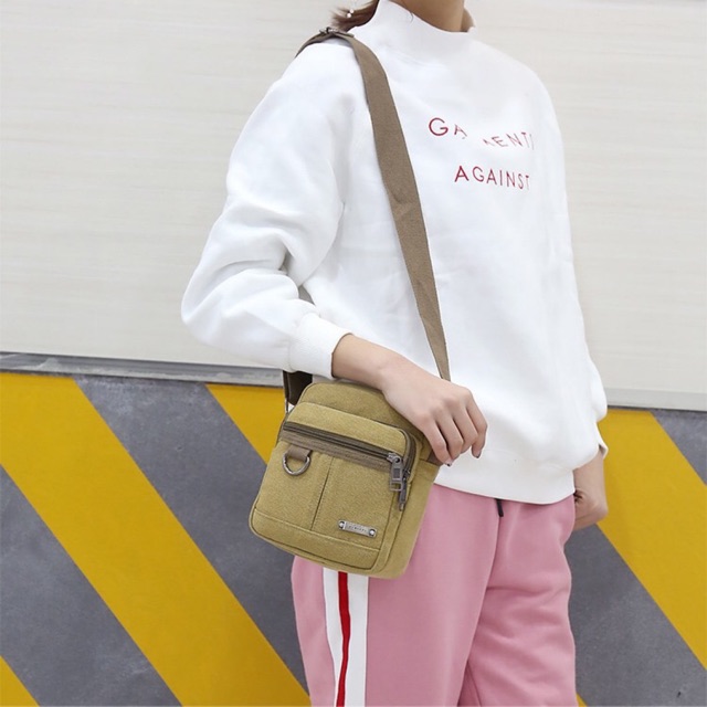 Túi đeo chéo nhỏ vải canvas