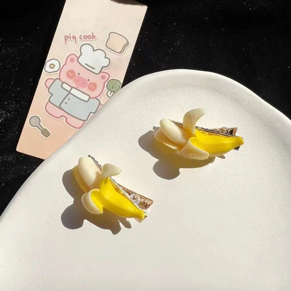 Kẹp Tóc Hình Trái Chuối Dễ Thương Phong Cách Hàn Quốc Cho Bé Gái