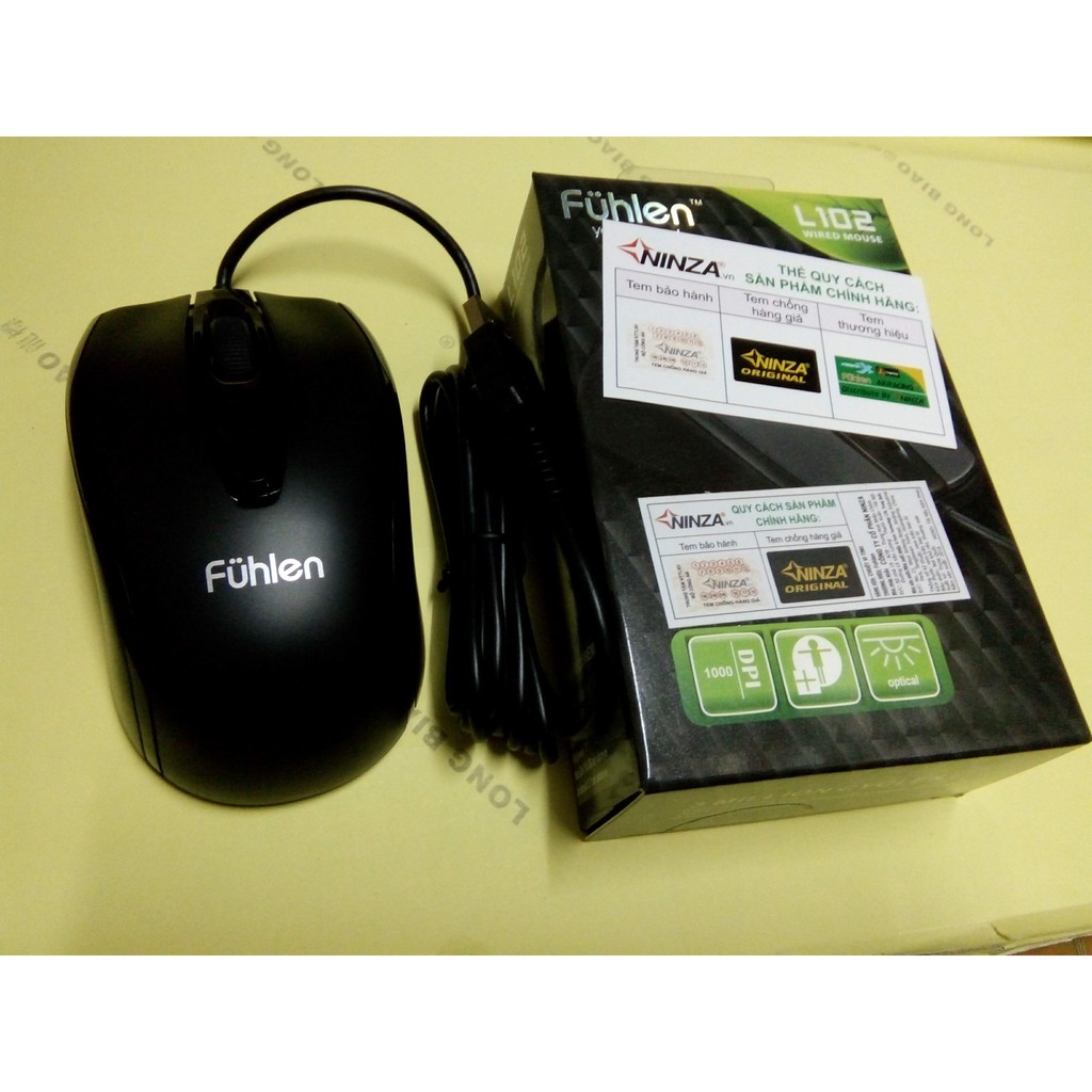 Chuột vi tính Fuhlen L102 có dây cắm cổng usb
