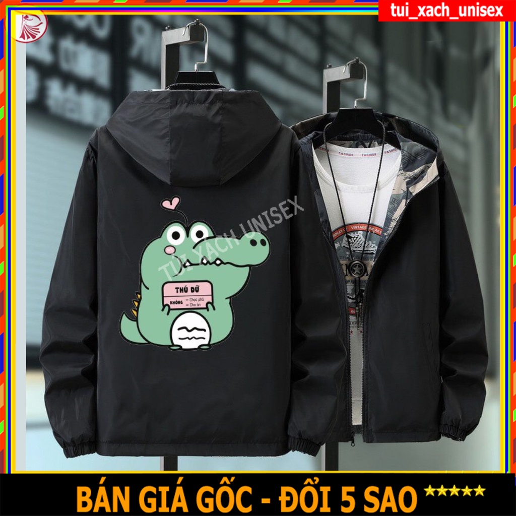 ❤️ BỎ SỈ ❤️ Áo Khoác Dù fom Rộng in Hình cusin hàng 2 mặt cực hót, Áo Chống Nắng Nam Nữ MẶC MÙA ĐÔNG LẠNH ẤM ÁP