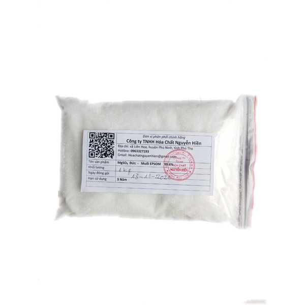 1kg - Muối Epsom Salt  - Magie Sunfat MgSO4- magnesium sulfate. Hàng chiết lẻ từ bao 25kg.