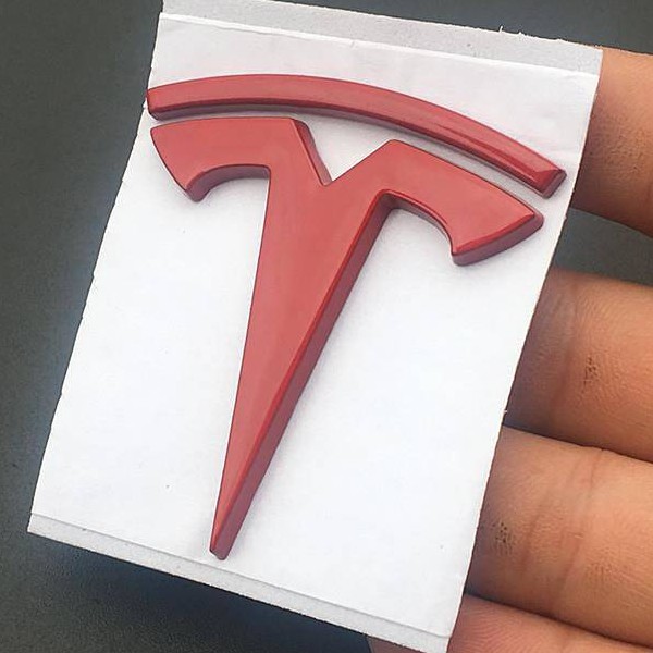 TESLA FENDER Miếng Dán Trang Trí Xe Ô Tô Bằng Kim Loại