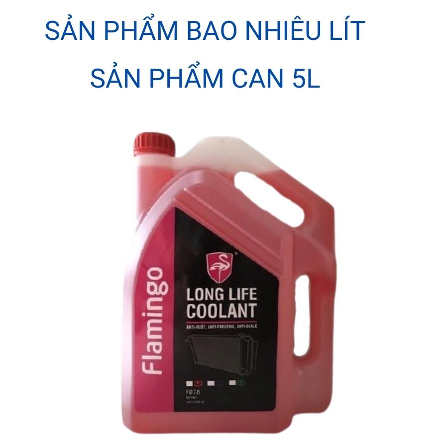 Nước làm mát ô tô động cơ mát máy xe hơi màu Đỏ thương hiệu Flamingo cao cấp can 5L Mitauto