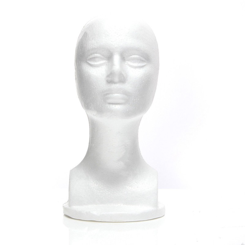 Đầu ma nơ canh bằng xốp dùng trưng bày tóc giả , mắt kính