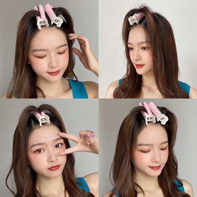Bộ 2 Lô Kẹp Tạo Kiểu, Uốn Phồng Chân Tóc Mái Tự Dính Chuyên Nghiệp Cho Nữ