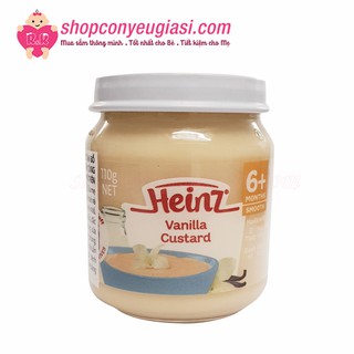 Dinh dưỡng đóng lọ heinz custard vani 110g cho bé từ 6 tháng trở lên - date 2021 - xuất xứ úc