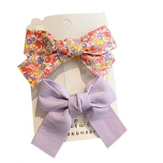 Kẹp Tóc Đính Nơ Kiểu Hàn Quốc Xinh Xắn Cho Bé Gái