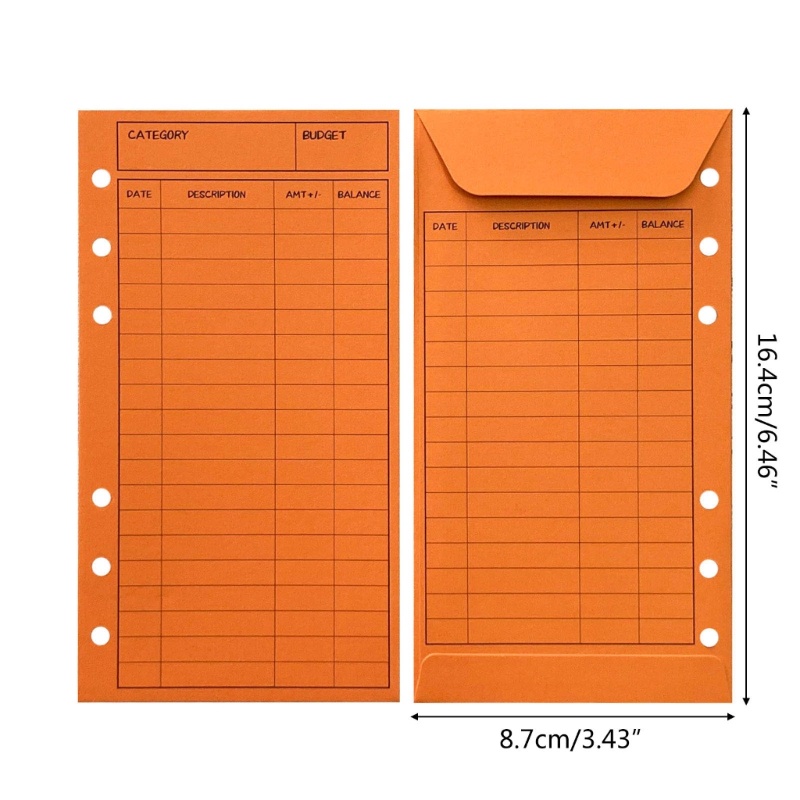 Bộ 12 Phong Bì Với Lỗ Trước 6.5X3.4 In 12 Màu Để Theo Dõi Tiền