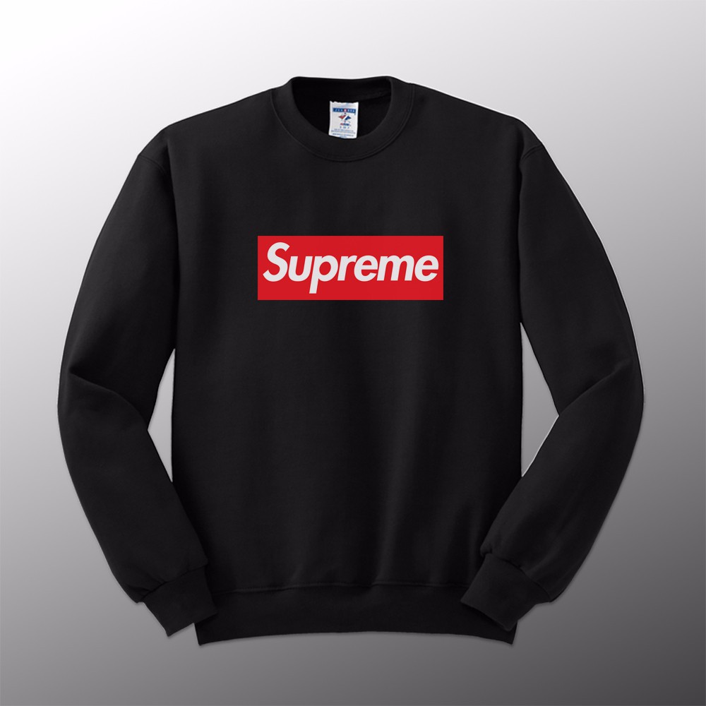 Áo Hoodie Màu Đen In Chữ Supreme Cá Tính