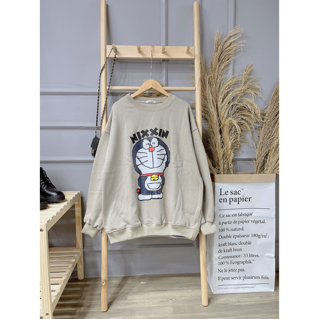 [ảnh thật-sẵn] Áo nỉ hình doorooreremon chữ Nixxin | BigBuy360 - bigbuy360.vn