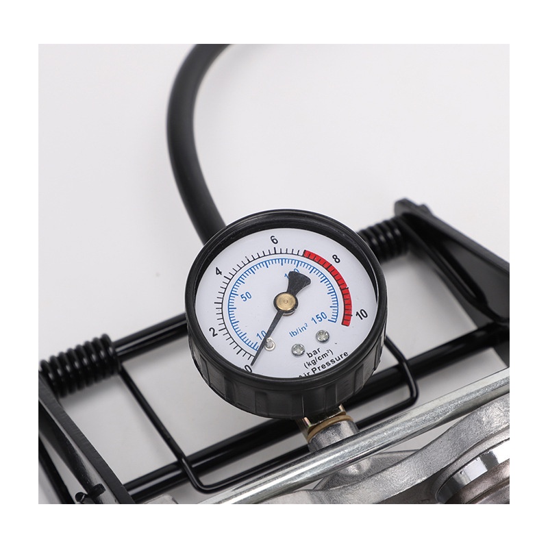 Máy bơm hơi bánh xe, lốp xe với 2 ống hơi Da Li Shen 49x31x47cm, giúp tiết kiệm thời gian và lực bơm dễ đạp dễ xếp gọn