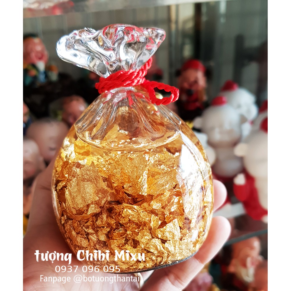 Túi vàng lá Thần Tài phong thủy - sung túc chiêu Tài đón Lộc | BigBuy360 - bigbuy360.vn