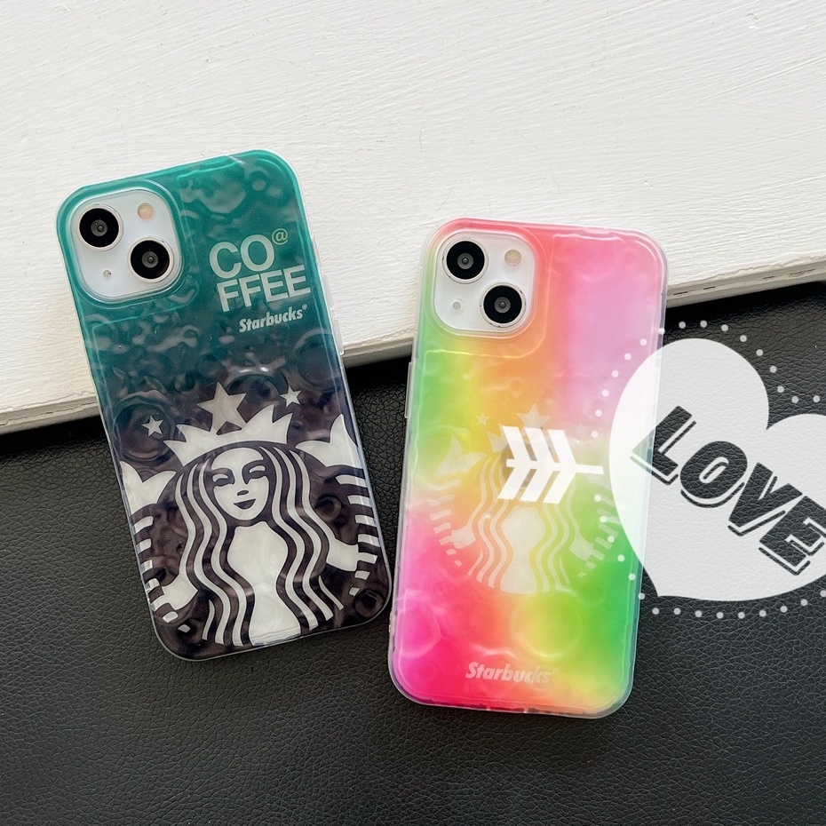 Ốp Điện Thoại Trong Suốt Họa Tiết Starbucks Dành Cho iPhone X XS XR 11 12 13 PRO MAX