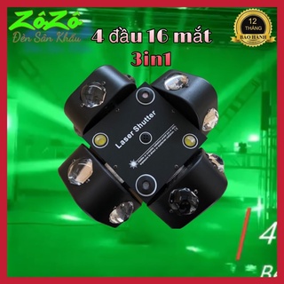 Đèn moving 4 đầu 16 mắt 3in1