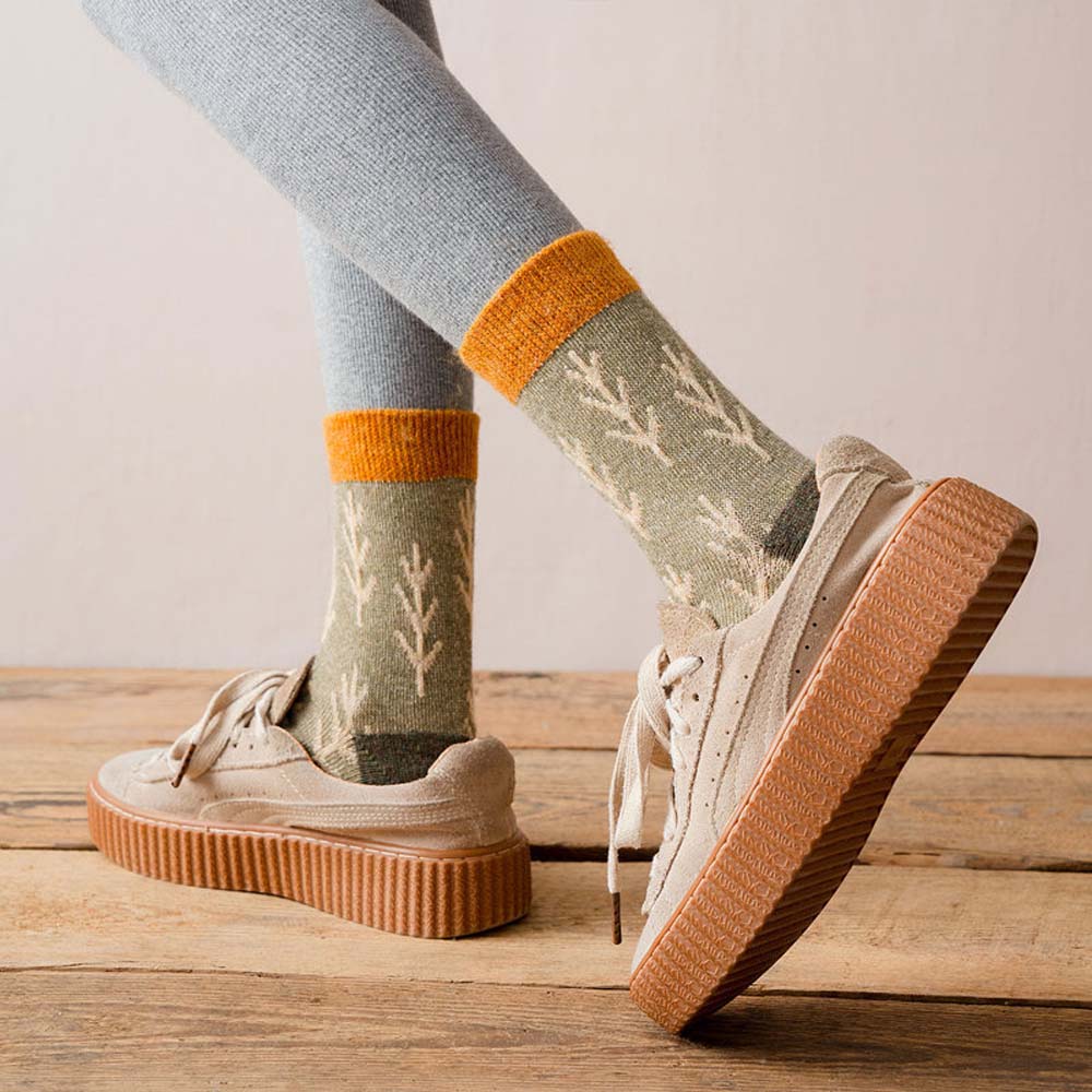 Vớ Len Cổ Cao Ấm Áp Thời Trang Cho Nữ