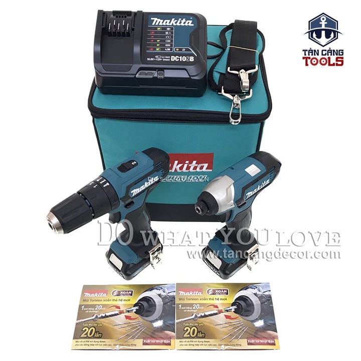 Combo Máy Khoan, Máy Bắt Vít Dùng Pin Makita 12V CLX228S