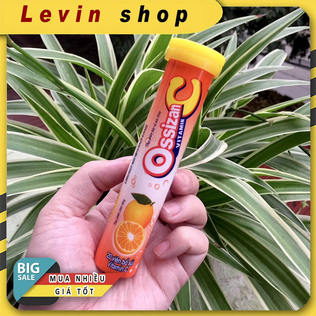 Vitamin C sủi OSSIZAN - Vị cam (1 tuýp 20 Viên)