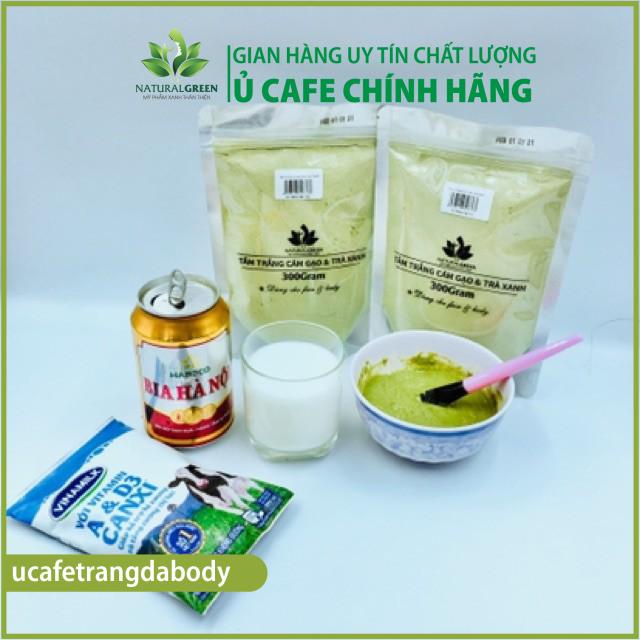 Gói 300gr tắm trắng cám gạo trà xanh,đắp mặt dưỡng da dùng cả cho face & body