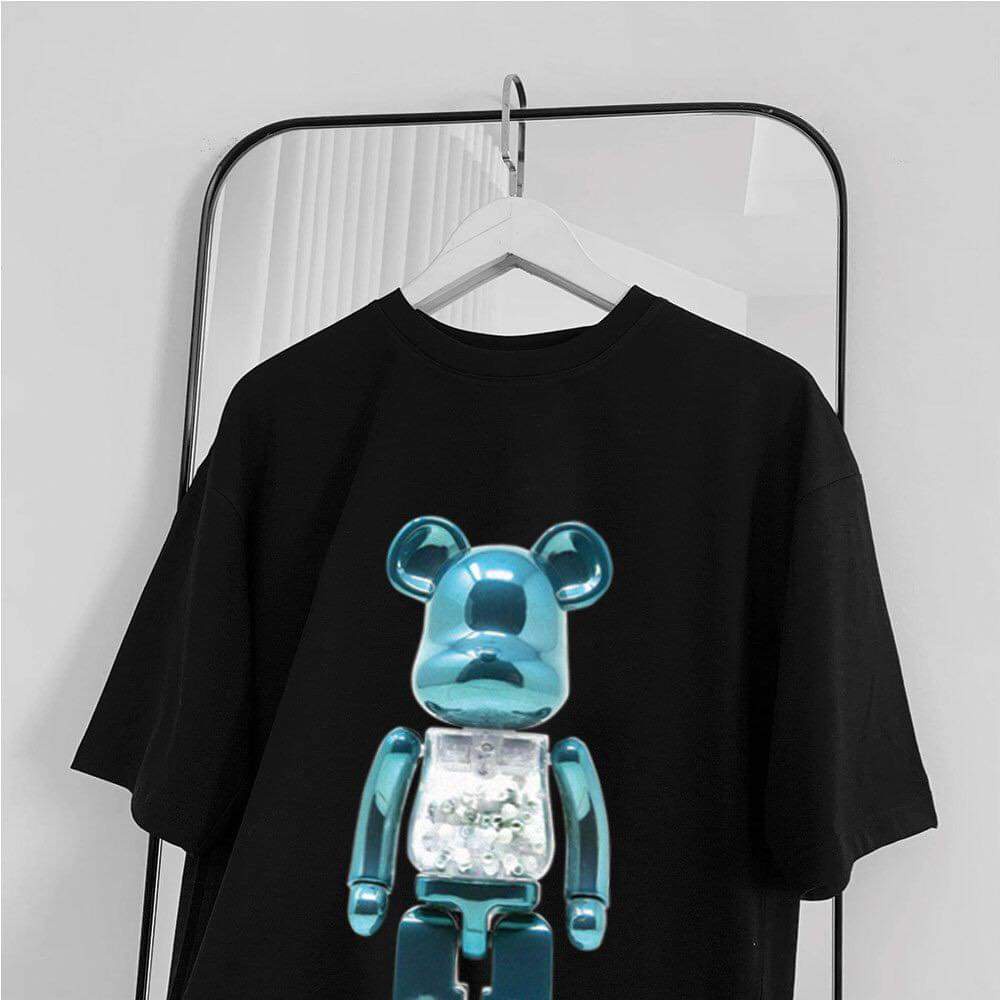 Áo Phông Gấu Xanh Lấp Lánh Phong Cách Nam Nữ Siêu Hot Bản Lớn Phối Sành Điệu Hot Mã GAREMSTORE