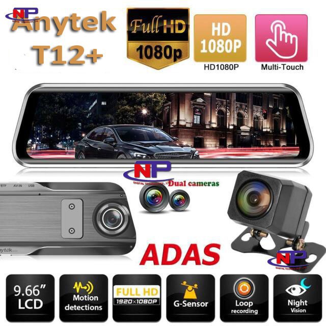 Camera hành trình gương Anytek T12+ Full HD | BigBuy360 - bigbuy360.vn